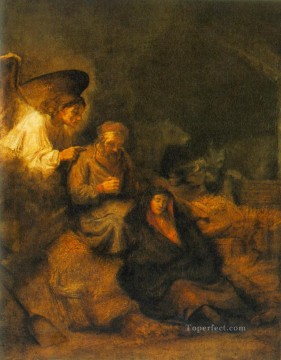  dt Painting - The Dream of St Joseph Rembrandt